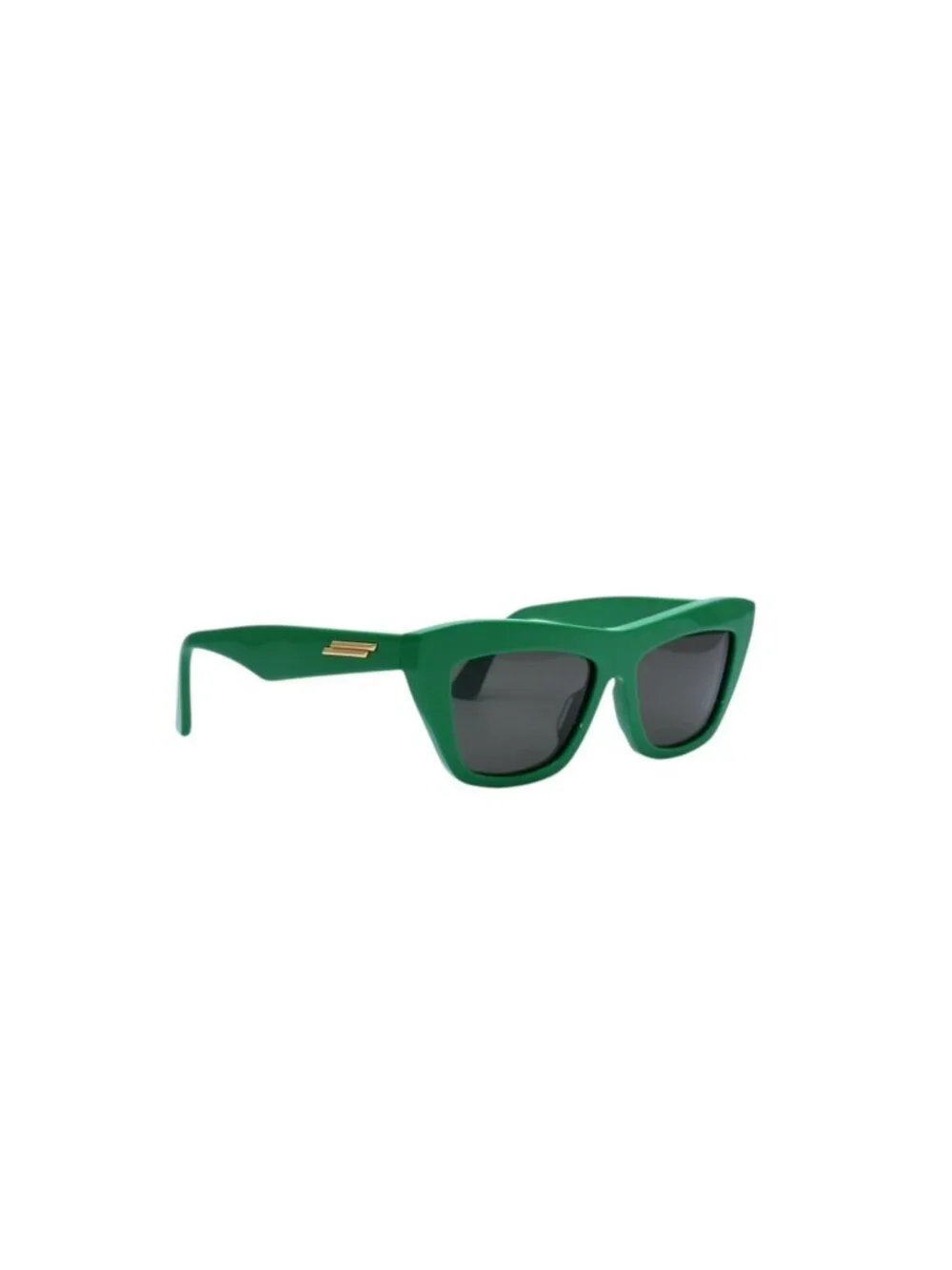 Bottega Veneta Cat Eye Sunglasses Eyewear L 55 Green Gold